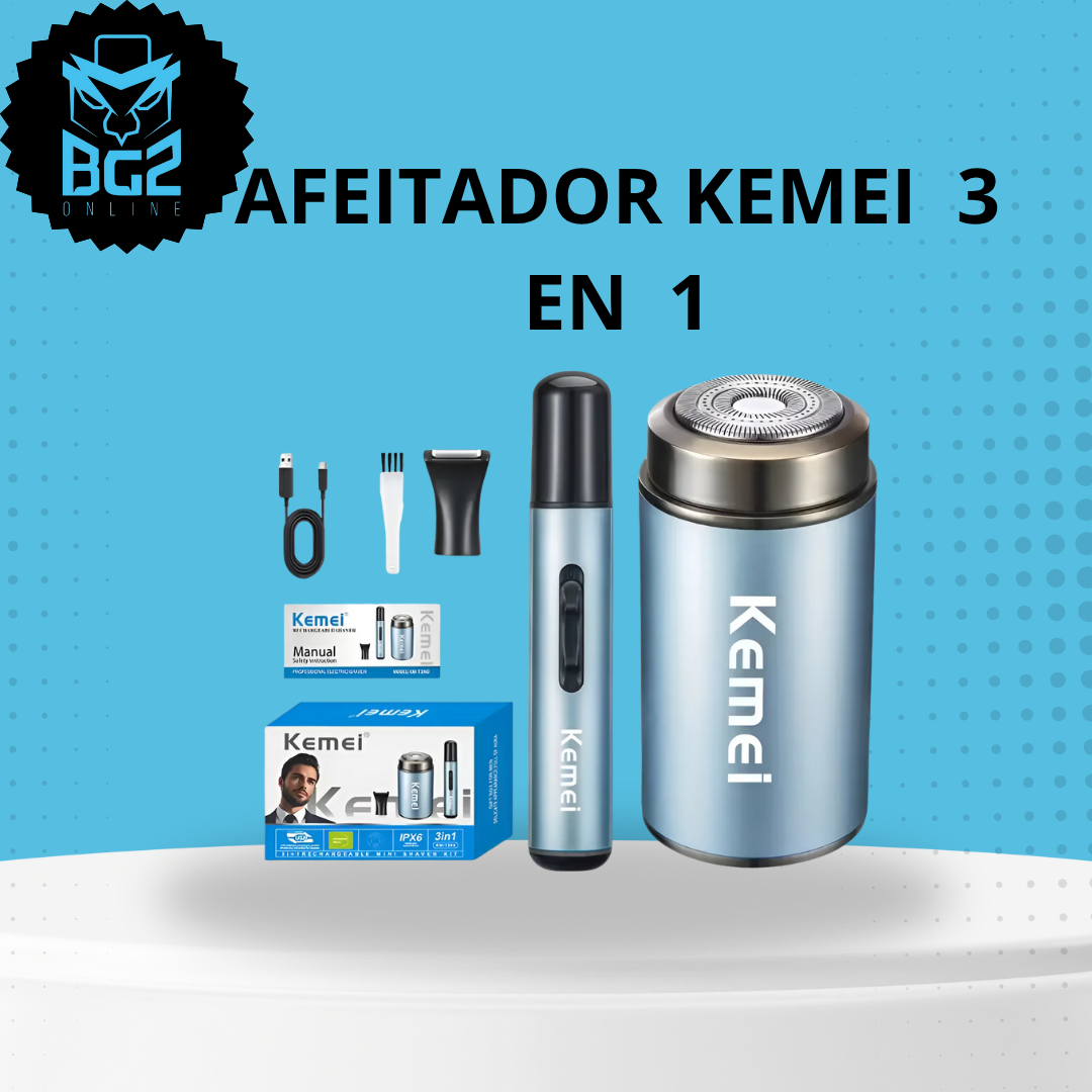AFEITADOR KEMEI  3 EN  1
